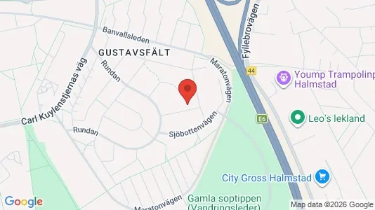 Lägenheter att hyra i Halmstad - kort over placeringen