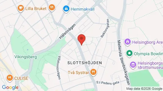 Bostadsrätter till salu i Helsingborg - kort over placeringen