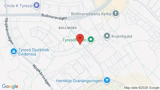 Bostadsrätter till salu i Tyresö - kort over placeringen