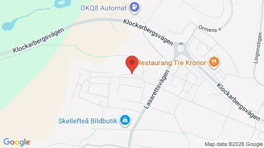 Lägenheter till salu i Skellefteå - kort over placeringen