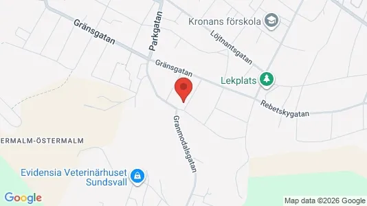 Lägenheter till salu i Sundsvall - kort over placeringen