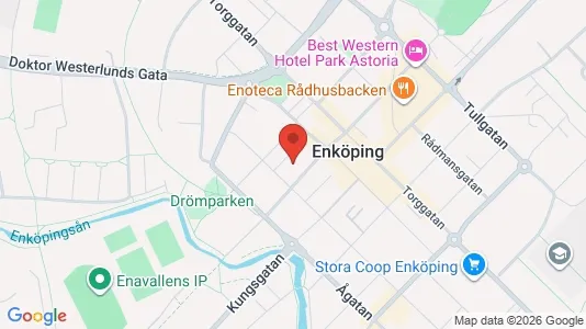 Bostadsrätter till salu i Enköping - kort over placeringen