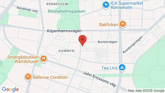 Lägenheter till salu i Malmö Centrum - kort over placeringen