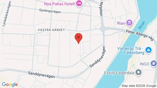 Lägenheter till salu i Falkenberg - kort over placeringen