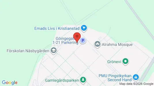 Lägenheter att hyra i Kristianstad - kort over placeringen