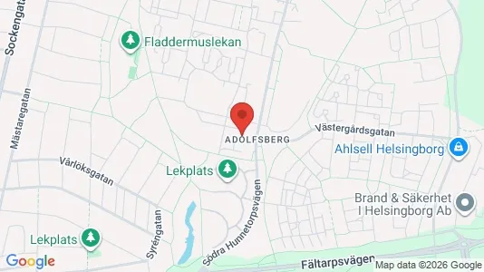 Bostadsrätter till salu i Helsingborg - kort over placeringen