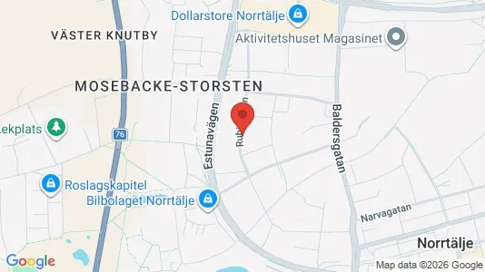 Bostadsrätter till salu i Norrtälje - kort over placeringen