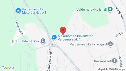 Lägenheter att hyra i Valdemarsvik - kort over placeringen