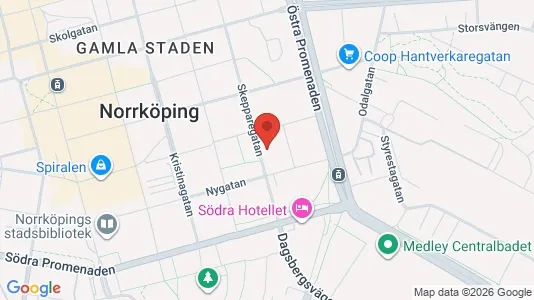 Lägenheter till salu i Norrköping - kort over placeringen