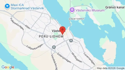 Hus till salu i Västervik - kort over placeringen