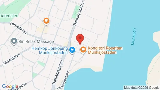 Bostadsrätter till salu i Jönköping - kort over placeringen