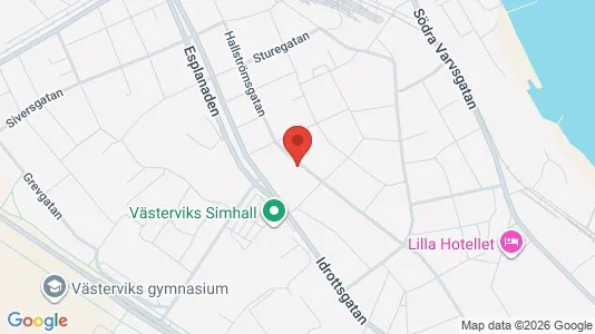Bostadsrätter till salu i Västervik - kort over placeringen