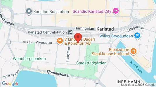 Bostadsrätter till salu i Karlstad - kort over placeringen