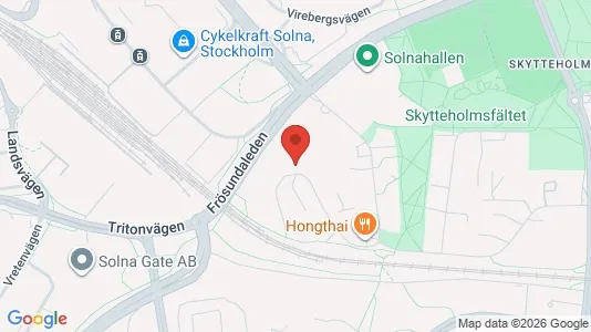 Lägenheter till salu i Solna - kort over placeringen