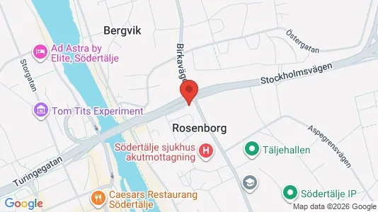 Bostadsrätter till salu i Södertälje - kort over placeringen