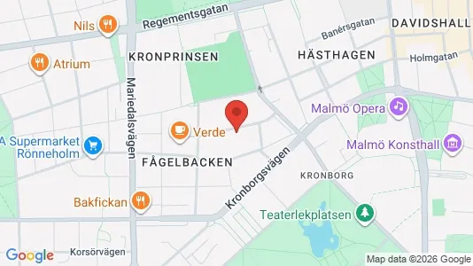Bostadsrätter till salu i Malmö Centrum - kort over placeringen