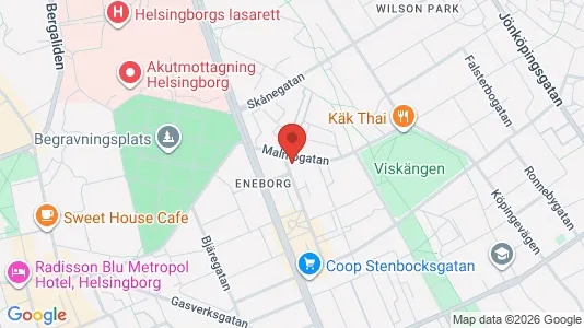 Lägenheter till salu i Helsingborg - kort over placeringen
