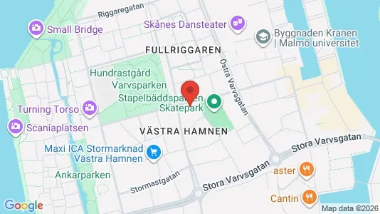 Lägenheter till salu i Malmö Centrum - kort over placeringen