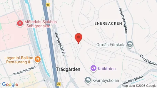 Lägenheter till salu i Mölndal - kort over placeringen