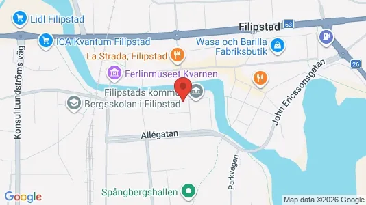 Bostadsrätter till salu i Filipstad - kort over placeringen