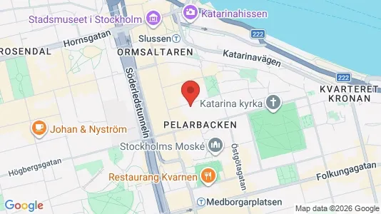 Bostadsrätter till salu i Södermalm - kort over placeringen