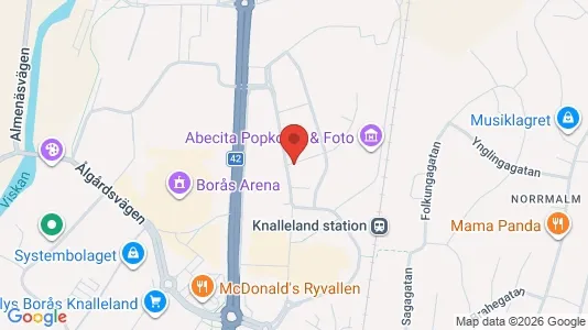 Lägenheter att hyra i Borås - kort over placeringen