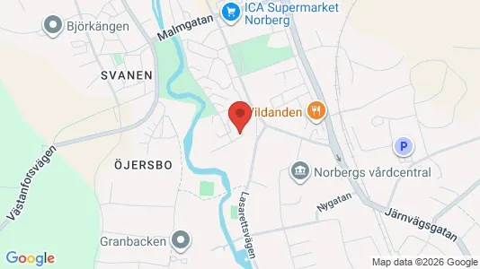 Bostadsrätter till salu i Norberg - kort over placeringen