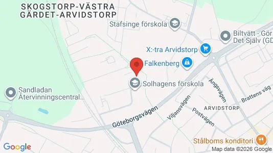 Bostadsrätter till salu i Falkenberg - kort over placeringen