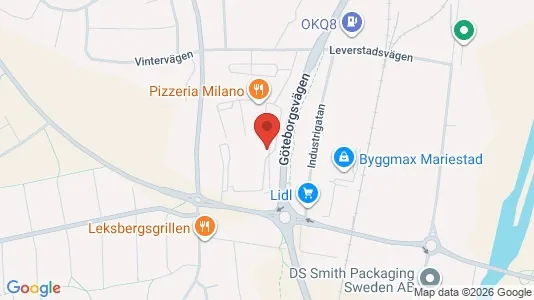 Lägenheter till salu i Mariestad - kort over placeringen