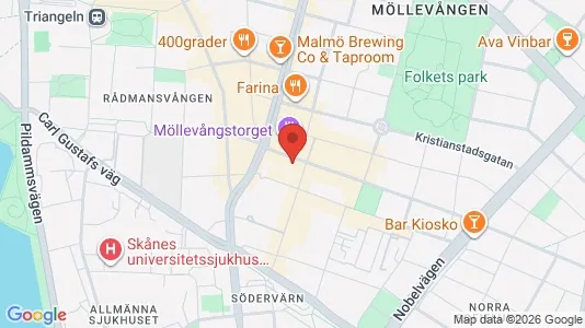 Lägenheter till salu i Malmö Centrum - kort over placeringen