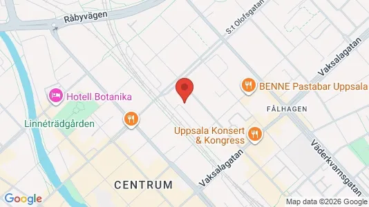 Lägenheter till salu i Uppsala - kort over placeringen