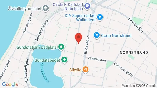 Bostadsrätter till salu i Karlstad - kort over placeringen