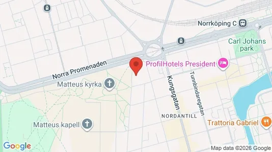 Bostadsrätter till salu i Norrköping - kort over placeringen