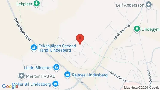 Lägenheter till salu i Lindesberg - kort over placeringen