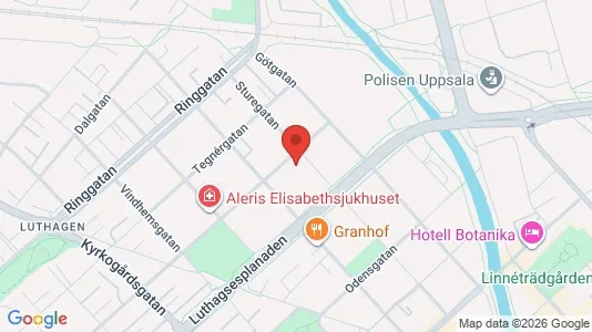 Lägenheter till salu i Uppsala - kort over placeringen