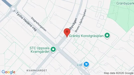Lägenheter till salu i Uppsala - kort over placeringen