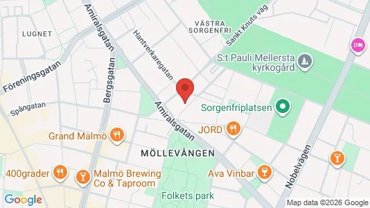 Lägenheter till salu i Malmö Centrum - kort over placeringen