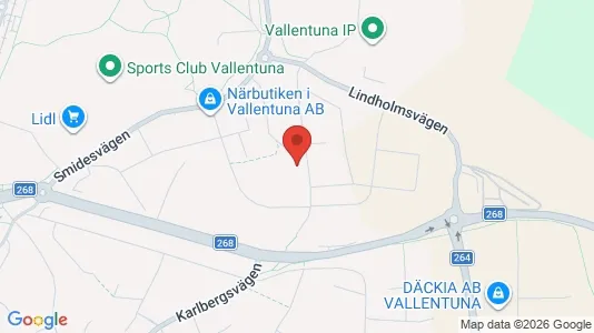 Bostadsrätter till salu i Vallentuna - kort over placeringen
