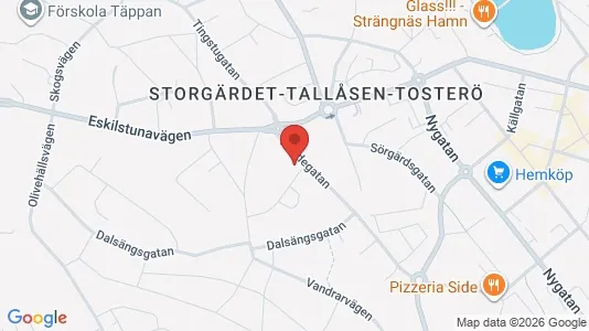Bostadsrätter till salu i Strängnäs - kort over placeringen