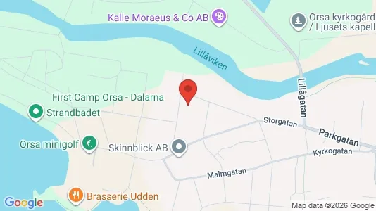 Bostadsrätter till salu i Orsa - kort over placeringen
