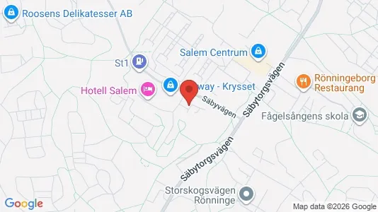 Bostadsrätter till salu i Salem - kort over placeringen