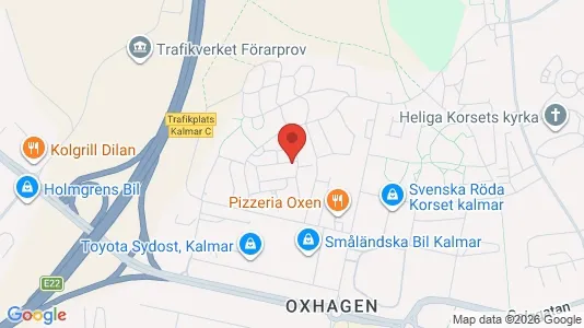Bostadsrätter till salu i Kalmar - kort over placeringen
