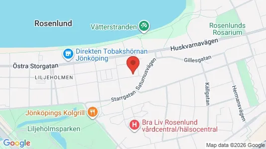 Bostadsrätter till salu i Jönköping - kort over placeringen