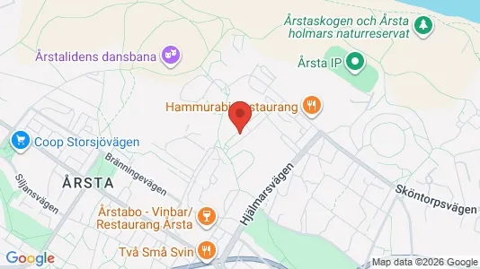 Bostadsrätter till salu i Hammarbyhamnen - kort over placeringen