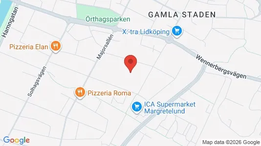 Bostadsrätter till salu i Lidköping - kort over placeringen