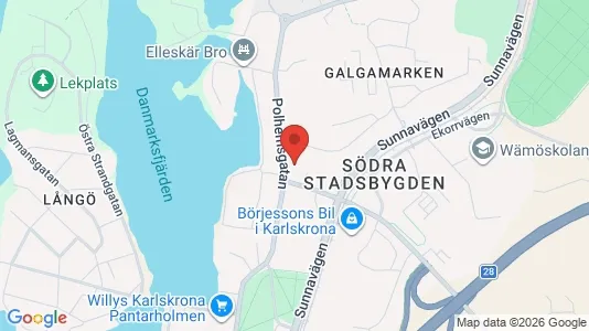 Bostadsrätter till salu i Karlskrona - kort over placeringen