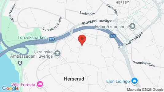 Bostadsrätter till salu i Lidingö - kort over placeringen