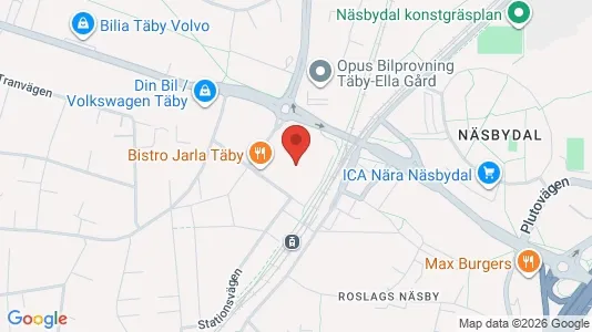 Lägenheter till salu i Täby - kort over placeringen