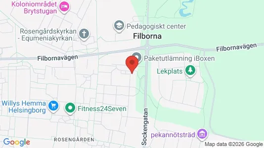Bostadsrätter till salu i Helsingborg - kort over placeringen