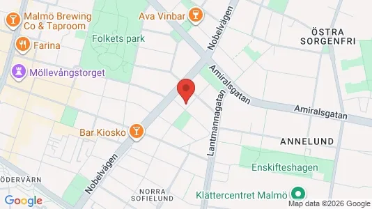 Lägenheter till salu i Malmö Centrum - kort over placeringen